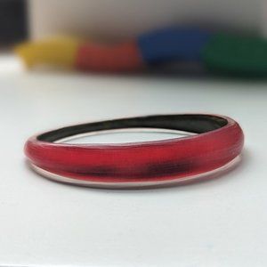 Alexis Bittar Tapered Lucite Bangle Bracelet in Red